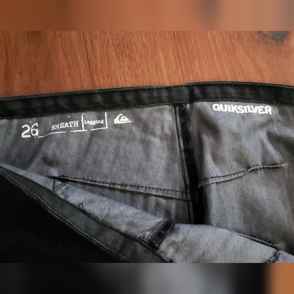 Quiksilver Ankle Zippers Sheath Leggings in Oiled Black size 26 - Picture 5 of 7